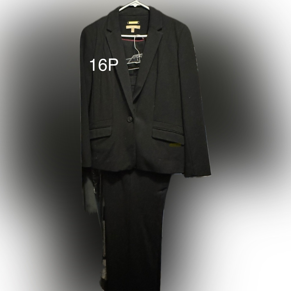 Talbots black Italian wool suit!